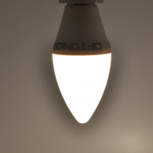 Bec led lumanare 8.5W (60W), E14, C37, 806lm, lumina neutra (4500K), opal, Optonica