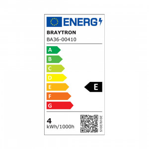 Bec led lumanare Vintage filament 4W (35W), E14, C35, 400lm, lumina calda (2700K), clar, Braytron [7]- savelectro.ro