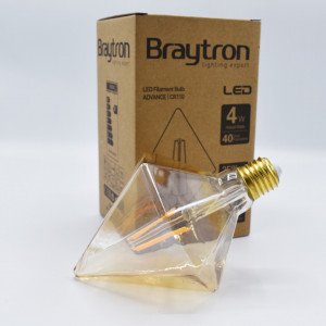 Bec led Vintage Edison 4W (40W), E27, CR110, 350 lm, lumina calda (2200K), auriu, Braytron