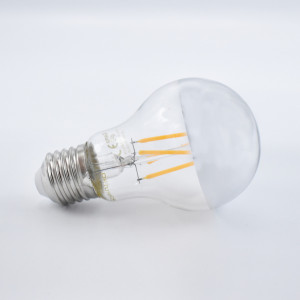 Bec LED Vintage 4W (27W), E27, A60, 400 lm,  lumina calda (2700K), argintiu, Optonica