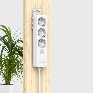 Bloc multipriza Braytron, 3 prize, cu intrerupator, protectie copii, alb [2]- savelectro.ro