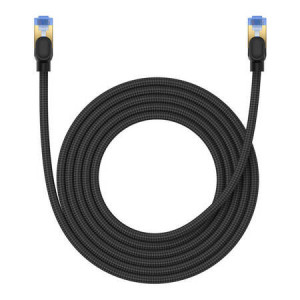 Cablu de rețea Ethernet RJ45, cat.7, 10Gbps, 20m, împletit, negru, Baseus [2]- savelectro.ro