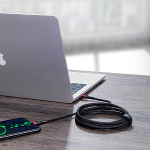 Cablu USB-C, 100W, 2m, negru-rosu, Baseus [6]- savelectro.ro
