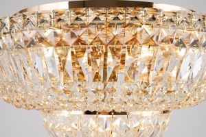 Candelabru Basfor DIA100-CL-12-G, 12xE14, auriu+transparent, IP20, Maytoni [4]- savelectro.ro