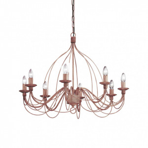 Candelabru Corte 057194, 8xE14, ruginiu, IP20, Ideal Lux