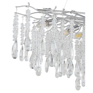 Candelabru Kinga 12xE14, cristale, 120 cm, IP20, argintiu, Globo Lighting [4]- savelectro.ro