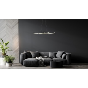 Candelabru LED Spira 39W, 1880 lm, lumina calda/neutra/rece, memorie, 100 cm, negru mat, Globo Lighting [2]- savelectro.ro