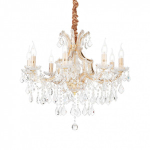 Candelabru Napoleon 167398, 8xE14, auriu+transparent, IP20, Ideal Lux