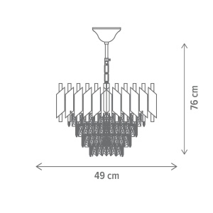 Candelabru Sublime SP6, 6xE14, negru, crom, Klausen [2]- savelectro.ro