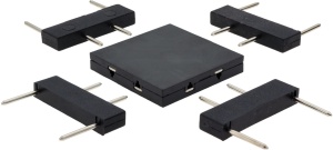 Conector cruce pentru sina magnetica mini MM30, negru, Optonica [1]- savelectro.ro
