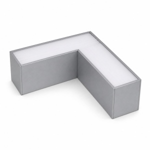 Tuburi LED si corpuri, Conector LED liniar slim in forma L, 10W, 1000 lm, lumina rece (6000 K), IP20, argintiu, Optonica - savelectro.ro