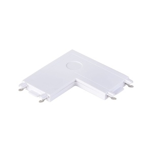 Spoturi pe sina magnetica, Conector pentru imbinare sine magnetice, colt drept, alb, Klausen - savelectro.ro