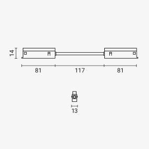 Conector reglabil pentru sina magnetica M15, negru, Optonica [2]- savelectro.ro
