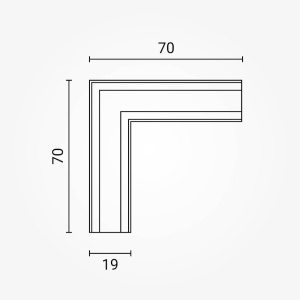 Conector unghi interior pentru sina magnetica 5207-OP - 5209-OP, IP20, negru, Optonica [3]- savelectro.ro