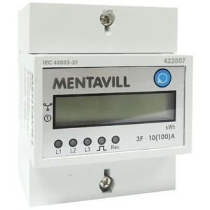 Sigurante automate, Contor trifazic pe sina, curent 3x100A, 4 module, Mentavill - savelectro.ro