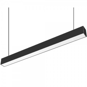 Tuburi LED si corpuri, Corp de iluminat liniar LED suspendat 18W, 600mm, 1620lm, lumina calda(3000 K), negru, Braytron - savelectro.ro