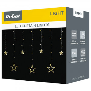 Cortina cu Stele , 8 Moduri de iluminare, Lumina Calda, 2x1m, IP20, ZAR0570 REBEL [4]- savelectro.ro
