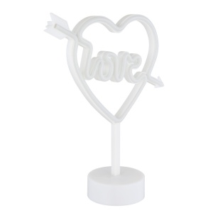 Decoratiune LED Armor Love 2W, lumina roz, forma inima, IP20, alb mat, Globo Lighting [9]- savelectro.ro