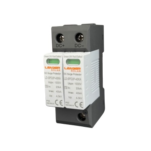 Tablouri si sigurante, Descarcator DC la supratensiune Leader T2 2P 40kA 1000VDC LD-SPD2P-40KA - savelectro.ro