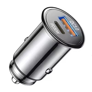 Baterii si Acumulatori, Incarcator auto USB Quick Charge 18W, Dual Chip, 12-24V, argintiu, Optonica - savelectro.ro