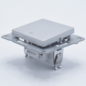 Intrerupator cruce, 10A, IP20, Argintiu, Panasonic Arkedia Slim / Karre Plus