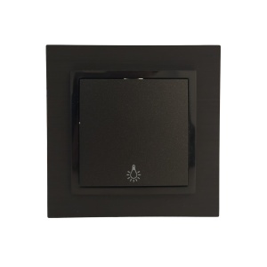 Prize si intrerupatoare Olbia, Intrerupator cu revenire, negru, 10A, Olbia Titan - savelectro.ro