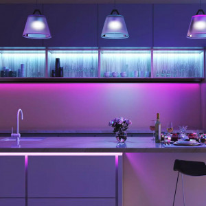 Kit Banda LED Smart RGBW, 5m, Interior+Exterior, Compatibil Amazon Alexa+Google Home, Controller+Alimentare [10]- savelectro.ro
