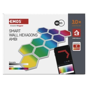 Kit lumină smart GoSmart Hexagon 10 panouri, 19W, RGBIC, WiFi [10]- savelectro.ro