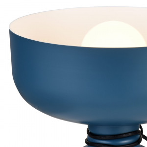 Lampa de birou Abel 108034, cu intrerupator, 1xE27, albastra+crem, IP20, Klausen [2]- savelectro.ro
