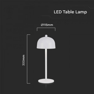 Lampa de birou LED 7986-VT, dimabil, 3W, 200lm, lumina calda, neutra, rece, alba mata, IP20, V-Tac [5]- savelectro.ro
