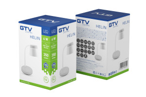 Lampa de birou LED Helin LB-HEL6W-15-DEC, cu intrerupator, 6W, 350lm, lumina neutra, alba+gri, IP20, GTV [3]- savelectro.ro