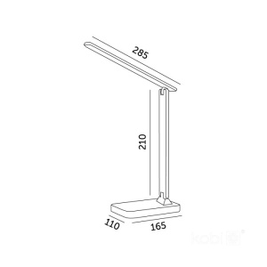 Lampa de birou LED NOBLITE RGB, 7W, lumina calda/neutra/rece, dimabila, neagra, Kobi [8]- savelectro.ro