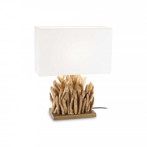 Lampa pentru birou SNELL, textil, lemn, 1 bec, dulie E27, 201399, Ideal Lux [1]- savelectro.ro