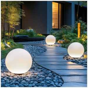Lampa Solara tip minge, RGBW, diametru 40cm, cu telecomanda, Kobi [8]- savelectro.ro