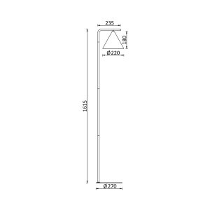Lampadar BR-BV05-00068, cu intrerupator, 1xE27, auriu+negru, IP20, Braytron [4]- savelectro.ro