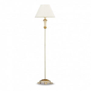 Corpuri de iluminat, Lampadar Firenze 002880, cu intrerupator, 1xE27, alb+auriu, IP20, Ideal Lux - savelectro.ro