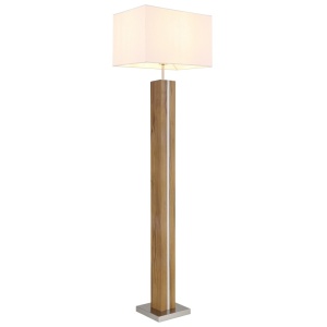 Lampadare, Lampadar Forest 1xE27 + LED 17W, lumina calda (3000 K), 1900 lm, dimabil, IP20, imitatie lemn, Globo Lighting - savelectro.ro