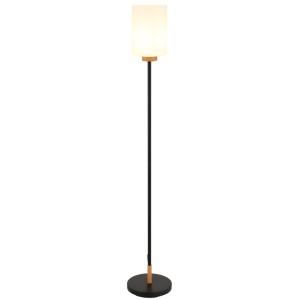 Lampadar Rowena, 1xE27, IP20, negru mat+stejar inchis, Globo Lighting