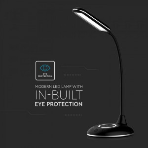 [Lichidare stoc]Lampa de birou LED 218604-VT, incarcare wireless, dimabila, 4W, 400lm, lumina calda, neutra, rece, neagra, IP20, V-TAC [10]- savelectro.ro