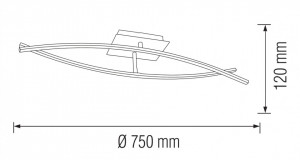 [Lichidare stoc]Plafoniera LED Orient 019-016-0016, 16W, 1200lm, lumina neutra, IP20, crom, Horoz Electric [2]- savelectro.ro