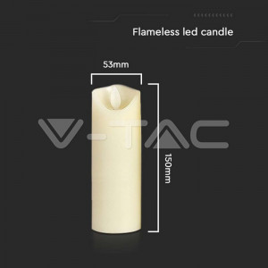 Lumanare LED 10574-VT, alimentare cu baterii, lumina calda, alba, IP20, V-TAC [4]- savelectro.ro