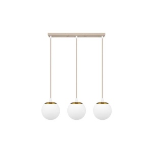 Lustra Bali 3xE27, liniara, sticla, IP20, bej+aurie, Masterled [2]- savelectro.ro
