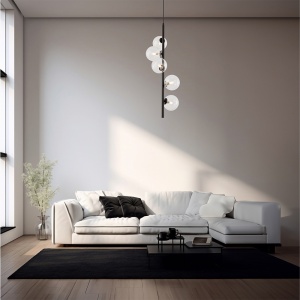 Lustra BR-BV01-00120, 5xG9, neagra+transparenta, IP20, Braytron [2]- savelectro.ro