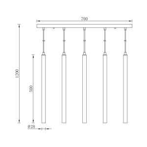 Lustra BR-BV04-00072, 5xG9, neagra, IP20, Braytron [4]- savelectro.ro