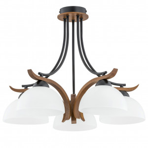 Klausen Stoc, Lustra Bran KL105007, 5xE27, alba+maro+neagra, IP20, Klausen - savelectro.ro