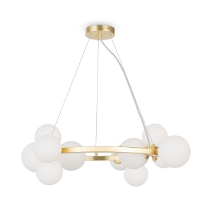 Lustre, Lustra Dallas MOD545PL-11BS, 11xG9, aurie+alba, IP20, Maytoni - savelectro.ro