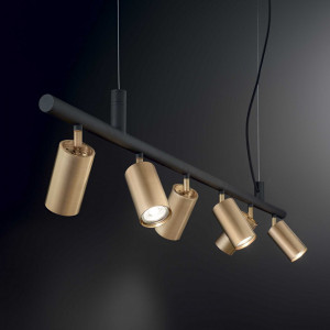 Lustra Dynamite 244648, 6xGU10, neagra+bronz, IP20, Ideal Lux [2]- savelectro.ro