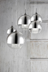 Lustra Fermi P140-PL-170-5-N, 5xE27, nichel+transparenta, IP20, Maytoni [2]- savelectro.ro