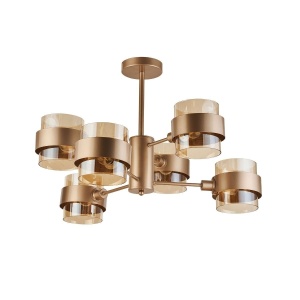 Lustre, Lustra Glamy 6, 6xE14, aurie, Klausen - savelectro.ro