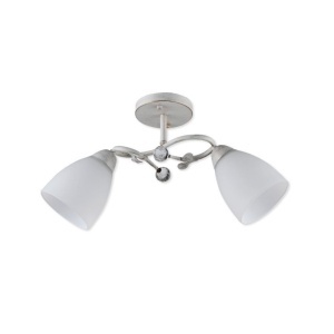 Lustre, Lustra Heri, 2xE27, IP20, auriu periat+alba, Klausen - savelectro.ro